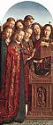 Famous Altarpiece Paintings - The Ghent Altarpiece Singing Angels
